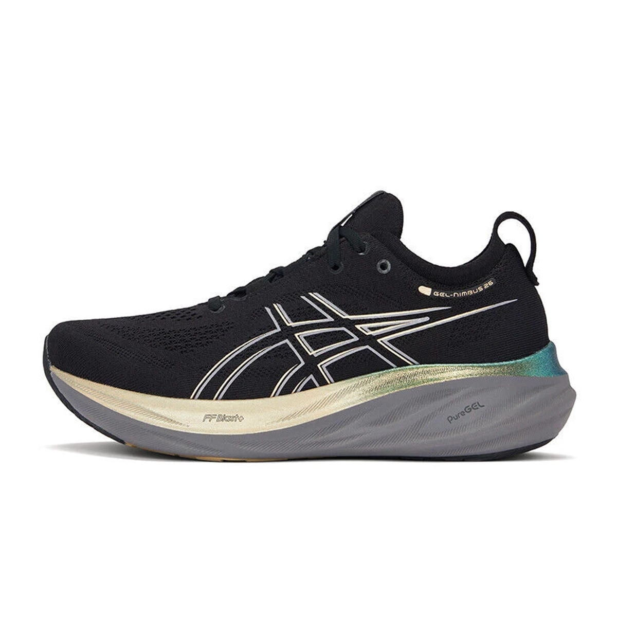ASICS Gel Nimbus 26 Platinum Black Champagne