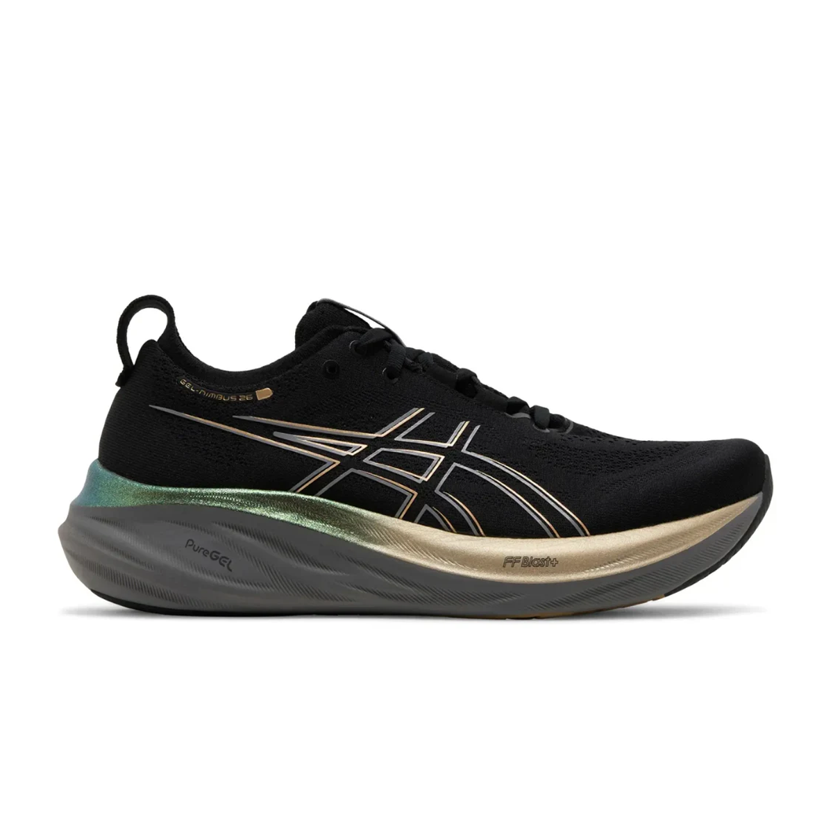Asics Gel Nimbus 26 Platinum Black Cham Pagne-1