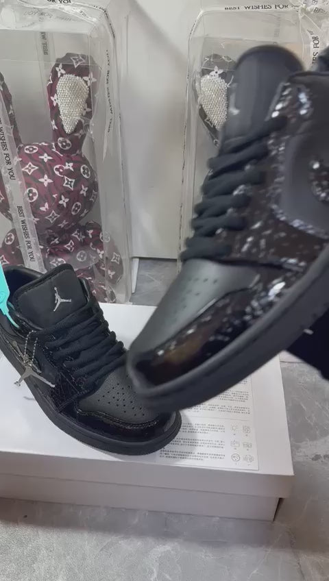  Air Jordan 1 Low 'Black Croc'